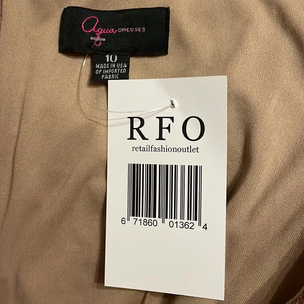 NWT Aqua Womens pale Pink Sequined Bell-Sleeve Off-Shoulder Cocktail dress (10) - Picture 10 of 13